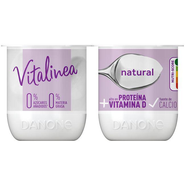 Eroski Leche Fermentada Desnat. Natural DANONE VITALINEA Pack 4x120 G