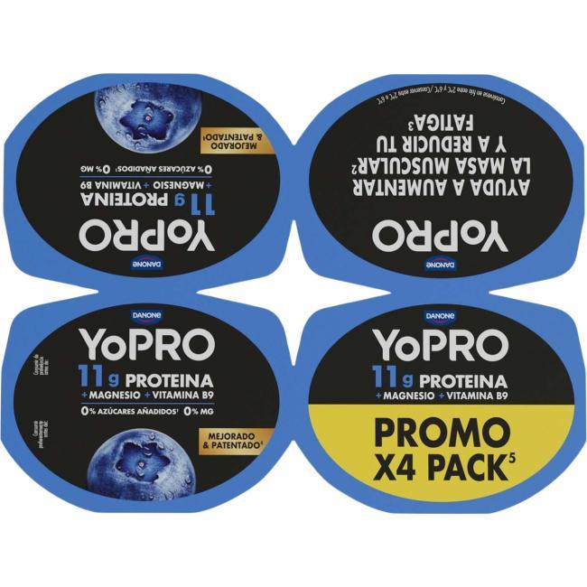 Eroski Leche Fermentada Sabor Arándanos YOPRO Pack 4x120 G