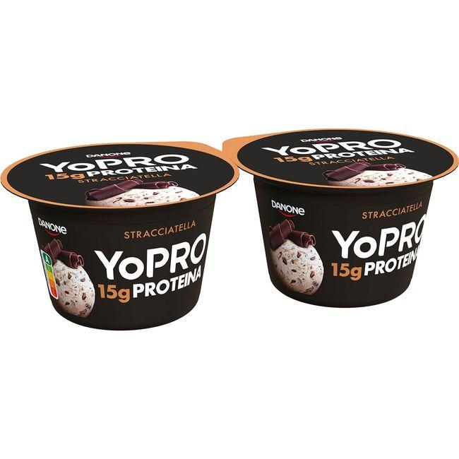 Eroski Leche Fermentada Sabor Stracciatella YOPRO Pack 2x160 G