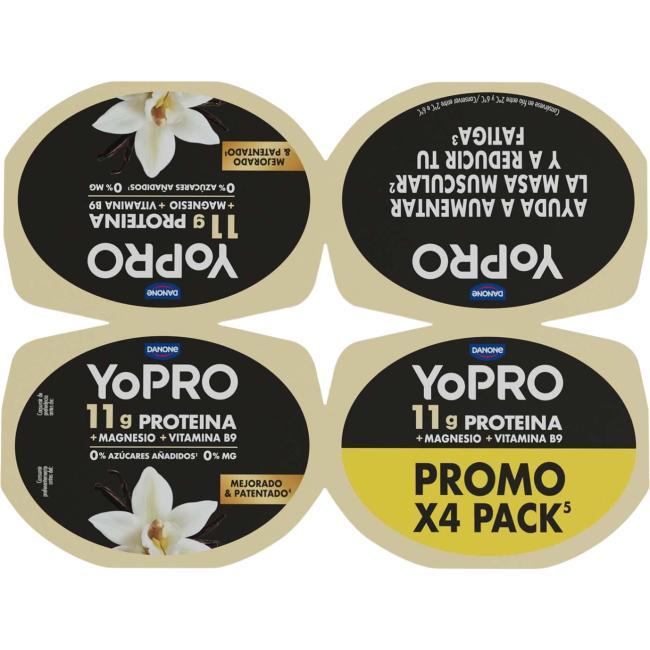 Eroski Leche Fermentada Sabor Vainilla YOPRO Pack 4x120 G