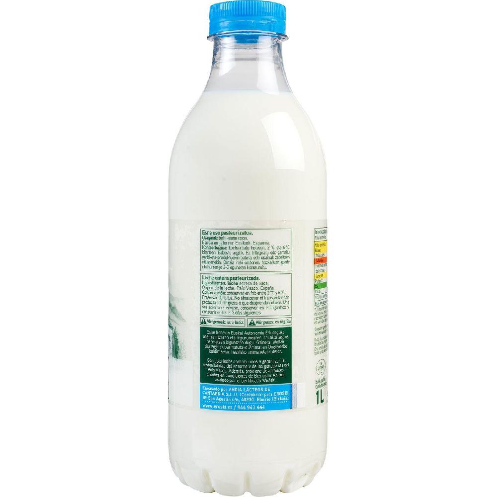 Eroski Leche Fresca Entera País Vasco EROSKI Botella 1 Litro