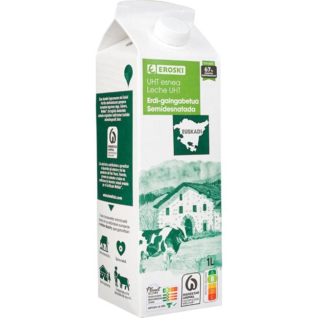 Eroski Leche Semidesnatada Del PaÍs Vasco EROSKI Brik 1 Litro
