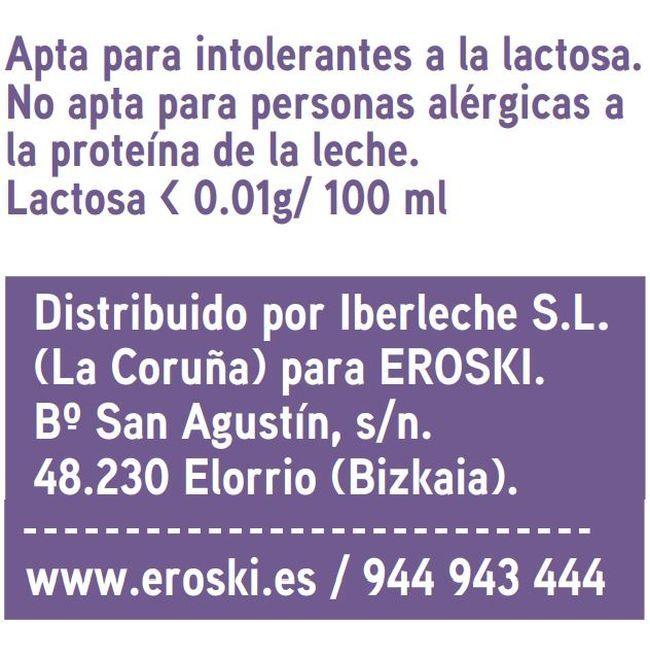 Eroski Leche Sin Lactosa Desnatada EROSKI Brik 1 Litro