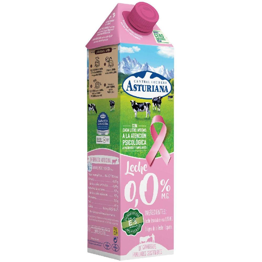 Eroski Leche Uht 0 0% Materia Grasa ASTURIANA Brik 1 Litro