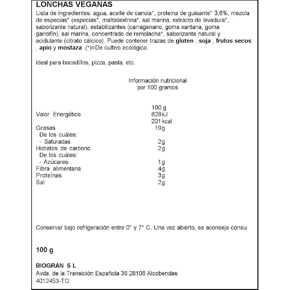 Eroski Lonchi-vegan De Mortadella Bio ECOCESTA Bandeja 100 G