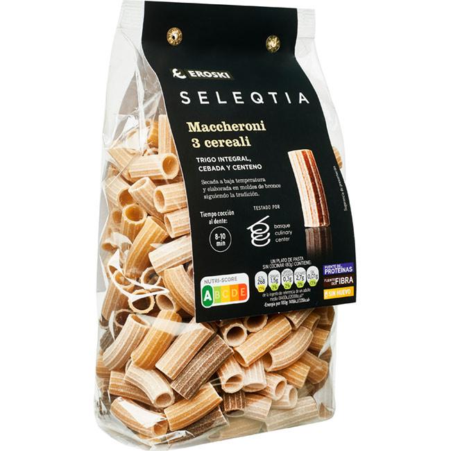 Eroski Maccheroni 3 Cereales EROSKI SELEQTIA Paquete 500 G