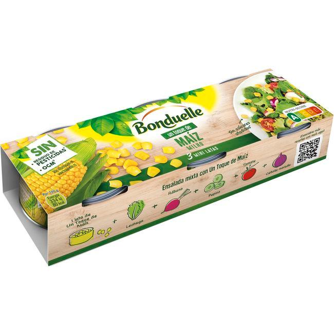 Eroski Maíz Dulce "Un Toque De" BONDUELLE Pack 3x70 G