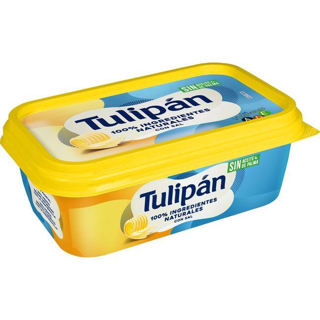 Eroski Margarina Vegetal Con Sal Y Sin Palma TULIPÁN Tarrina 225 G