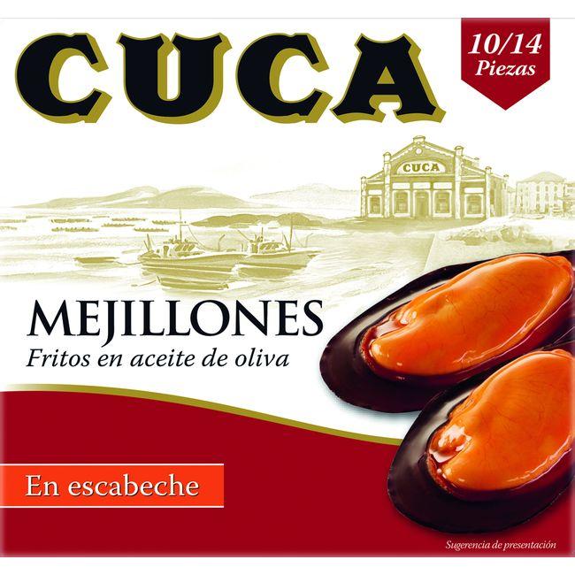 Eroski Mejillón en escabeche 10/14 piezas CUCA lata 115 g