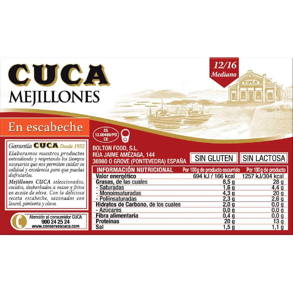 Eroski Mejillón En Escabeche 12/16 Piezas CUCA Lata 115 G