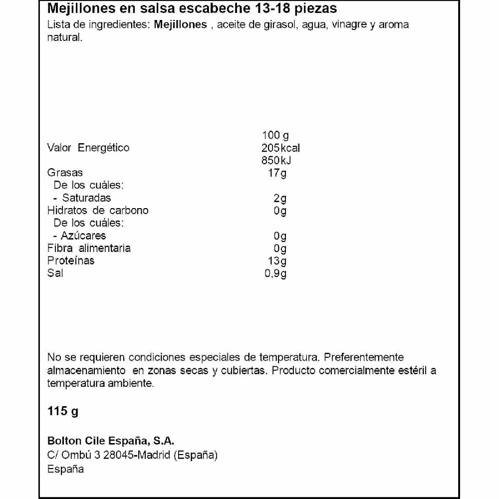 Eroski Mejillón En Escabeche 13/18 Piezas ISABEL Lata 115 G