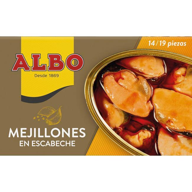 Eroski Mejillón en escabeche 14/19 piezas ALBO lata 115 g
