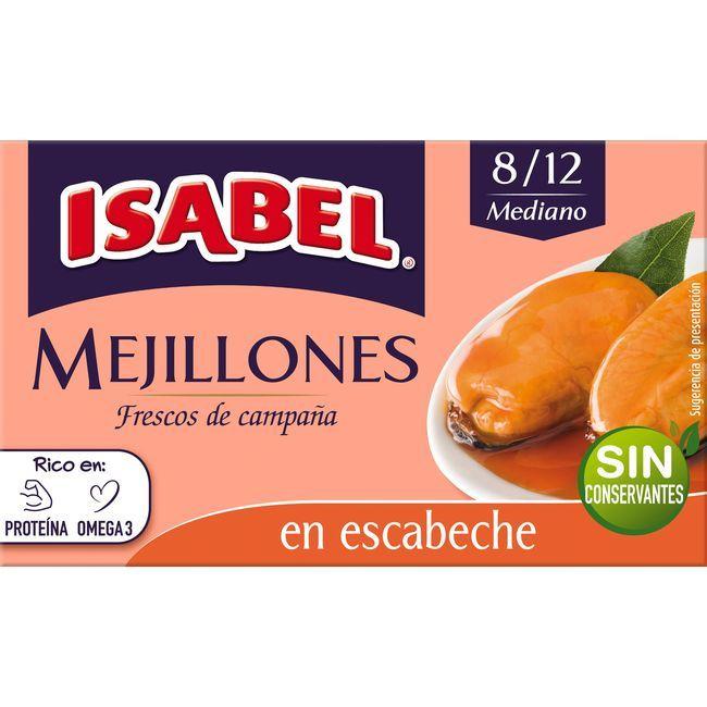 Eroski Mejillón en escabeche 8/12 piezas ISABEL lata 115 g