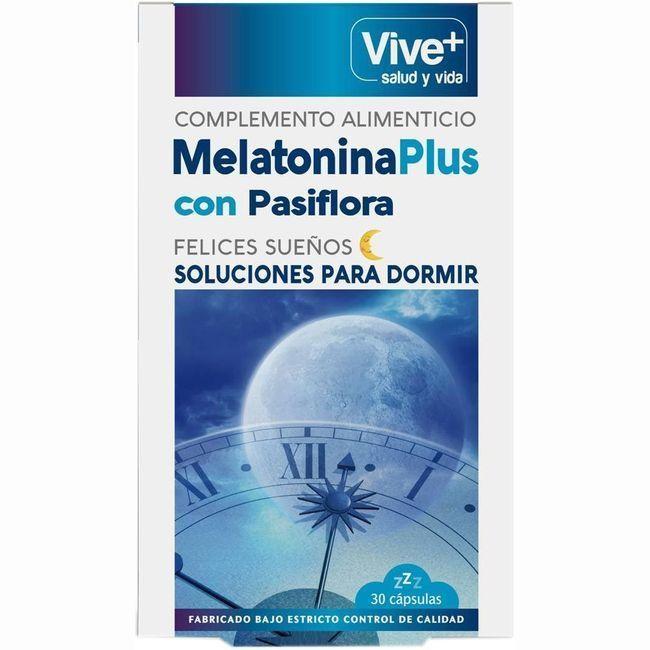 Eroski Melatonina Plus con pasiflora VIVE+ caja 30 uds