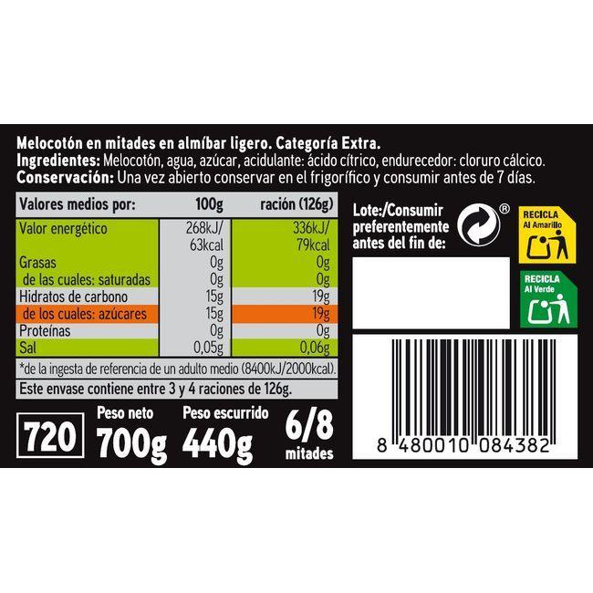 Eroski Melocotón De Calanda EROSKI SELEQTIA Frasco 440 G