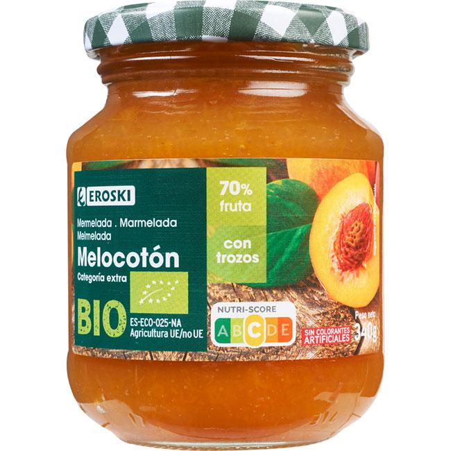 Eroski Mermelada De Melocotón EROSKI BIO Frasco 340 G