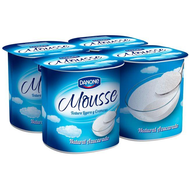 Eroski Mousse natural azucarado DEPOSTRE pack 4x65 g
