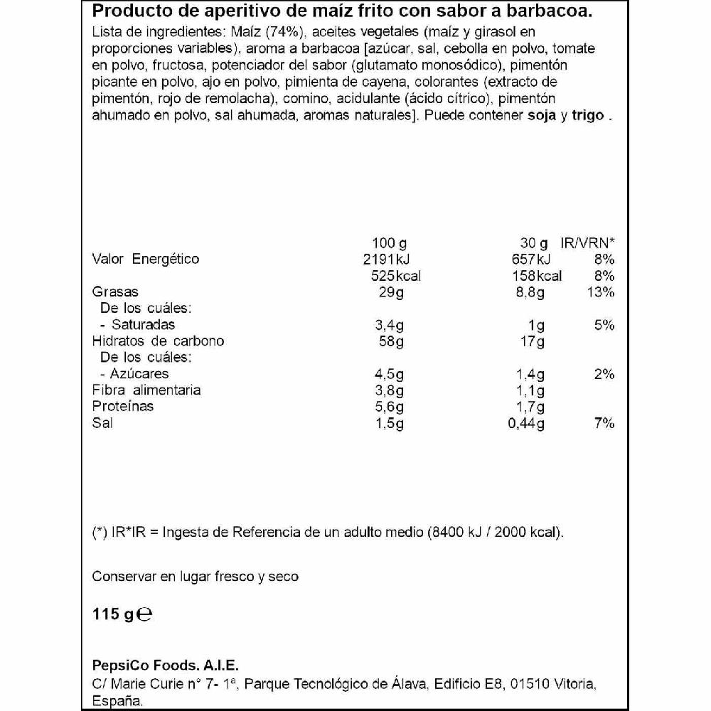 Eroski Nachos De Maíz Frito Sabor A Barbacoa DORITOS BITS Bolsa 115 G