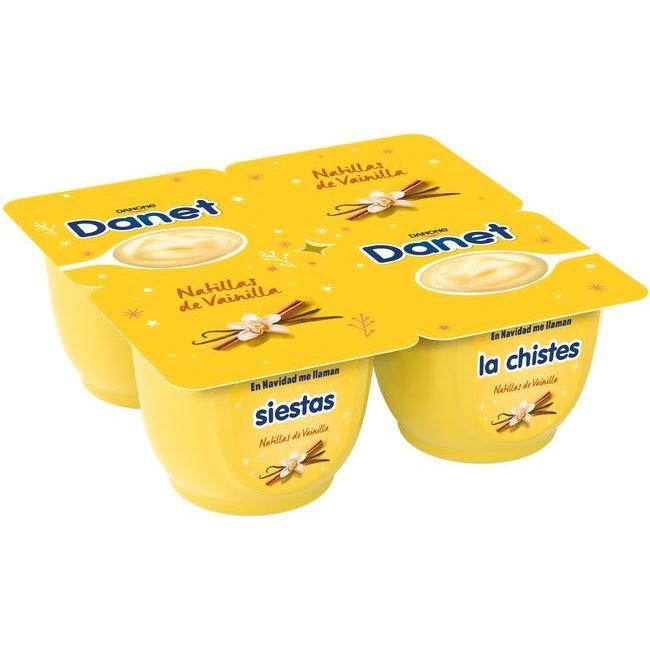 Eroski Natillas de vainilla DANONE Danet pack 4x120 g