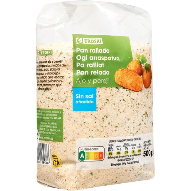 Eroski Pan Rallado De Ajo-perejil EROSKI Paquete 500 G