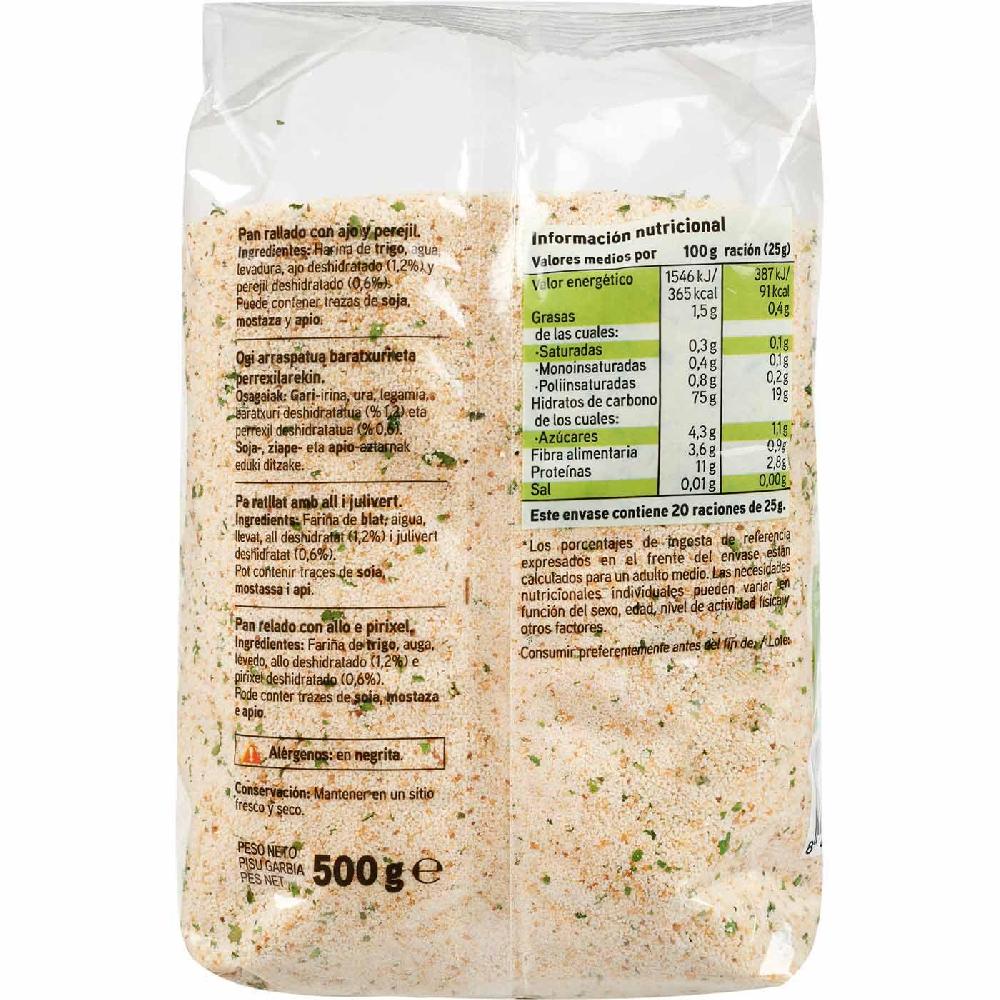 Eroski Pan Rallado De Ajo-perejil EROSKI Paquete 500 G