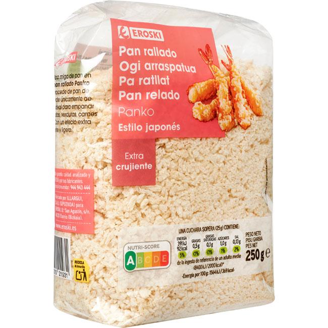 Eroski Pan Rallado Panko Estilo Japonés EROSKI Paquete 250 G
