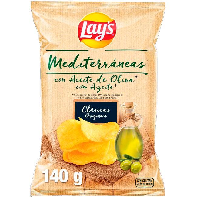 Eroski Patata Mediaterránea con aceite de oliva LAYS bolsa 140 g