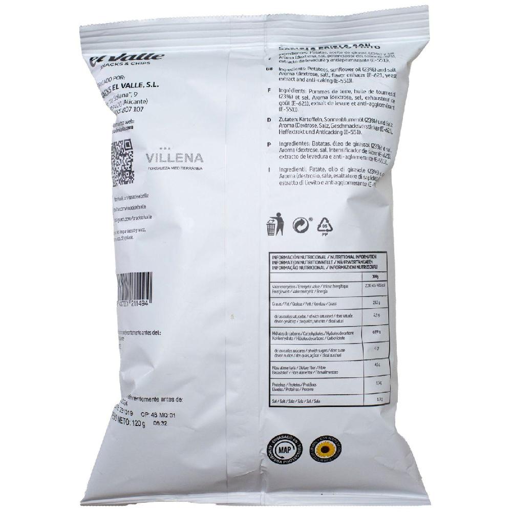 Eroski Patatas Fritas Al Huevo Frito EL VALLE Bolsa 120 G