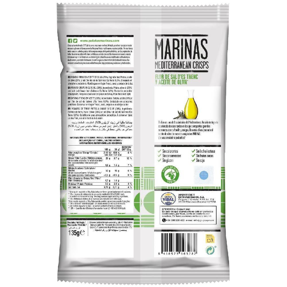 Eroski Patatas Fritas En Aceite De Oliva MARINAS Bolsa 135 G
