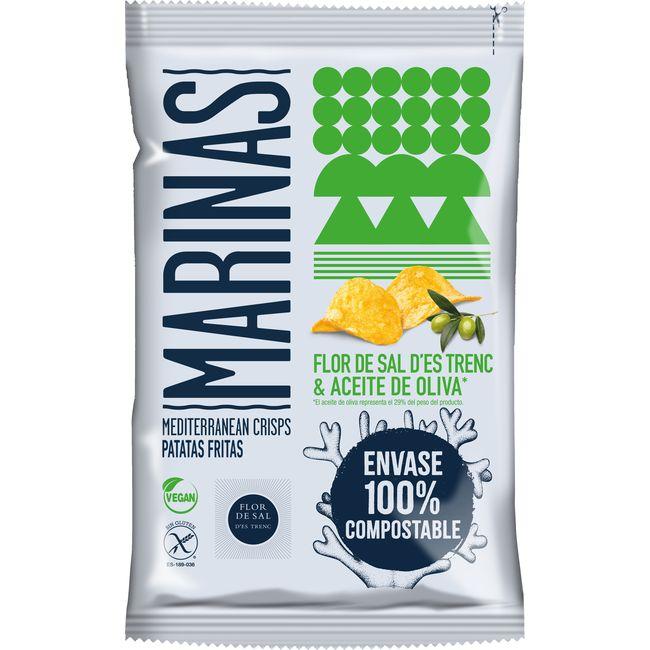 Eroski Patatas fritas en aceite de oliva MARINAS bolsa 135 g