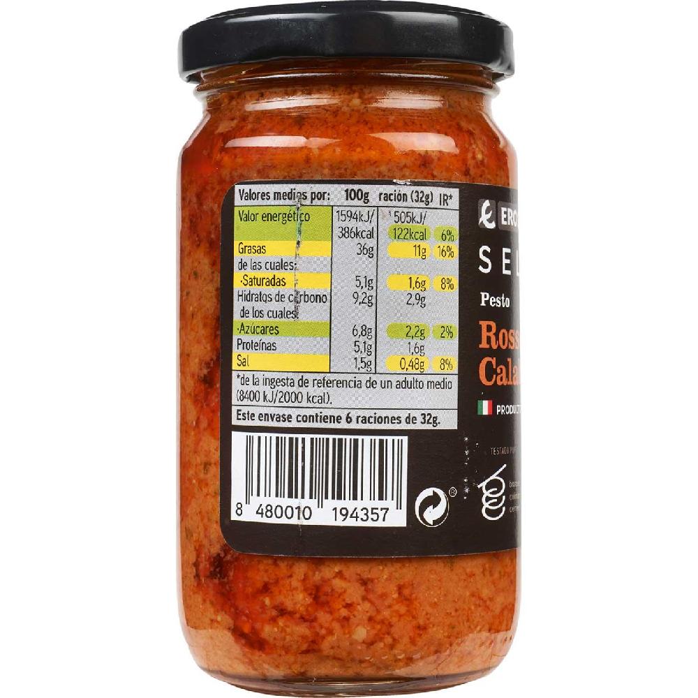 Eroski Pesto Rosso Calabrese EROSKI SELEQTIA Frasco 190 G