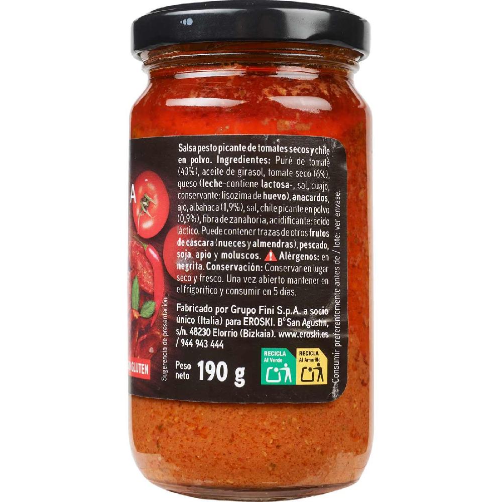 Eroski Pesto Rosso Calabrese EROSKI SELEQTIA Frasco 190 G