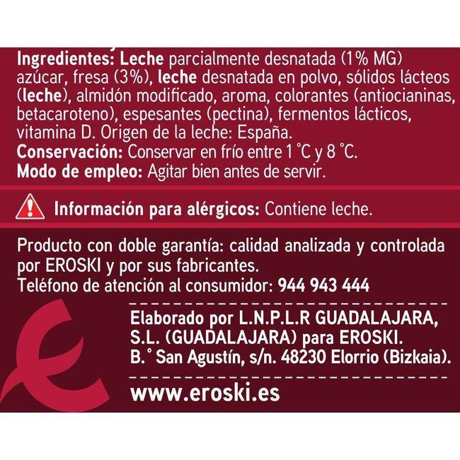 Eroski Petit Para Beber Sabor Fresa EROSKI Pack 6x100 Ml