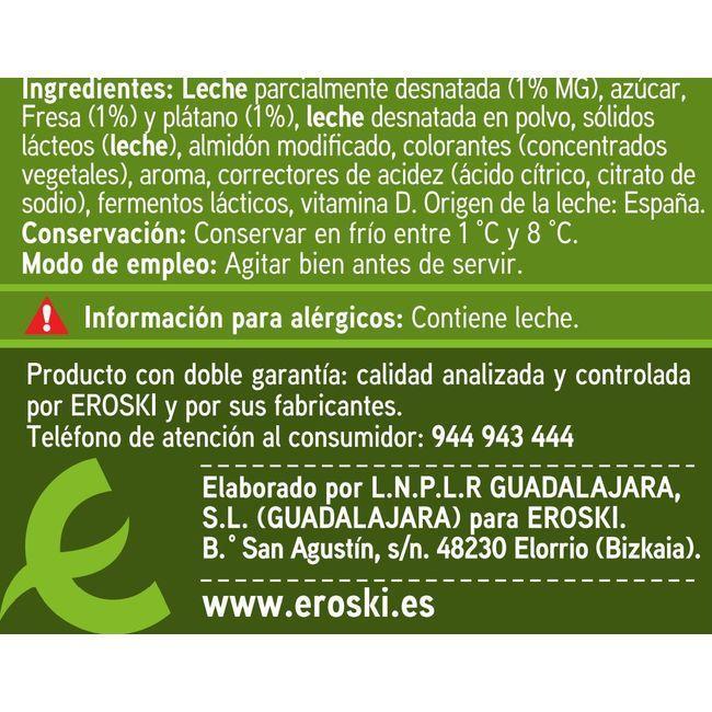 Eroski Petit Para Beber Sabor Fresa-plátano EROSKI Pack 6x100 Ml