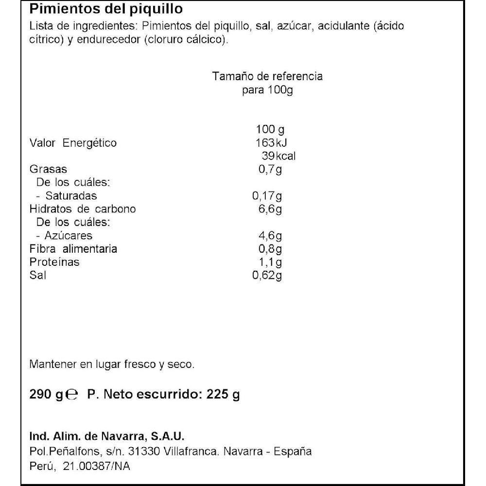Eroski Pimiento De Piquillo Al Ajillo En Tiras CARRETILLA Frasco 225 G