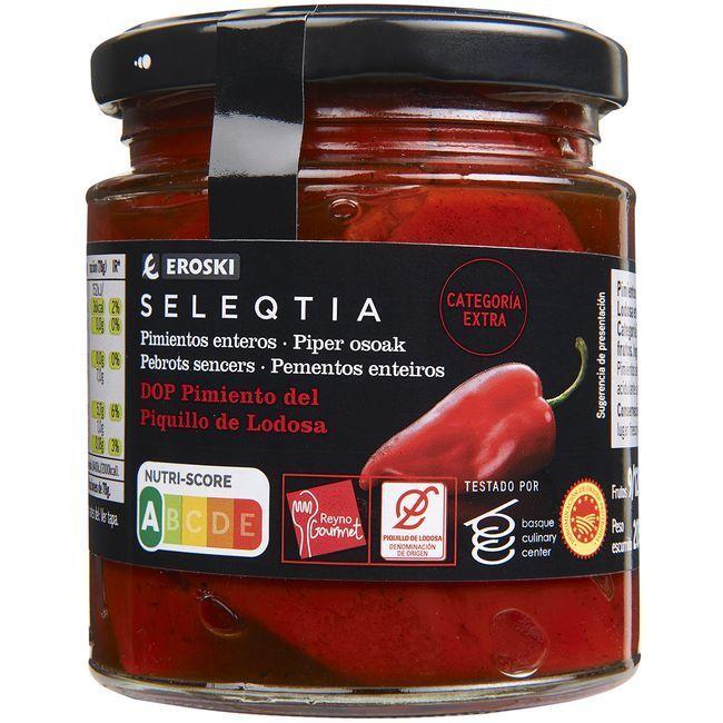 Eroski Pimiento de piquillo D.O. Lodosa EROSKI SELEQTIA frasco 205 g
