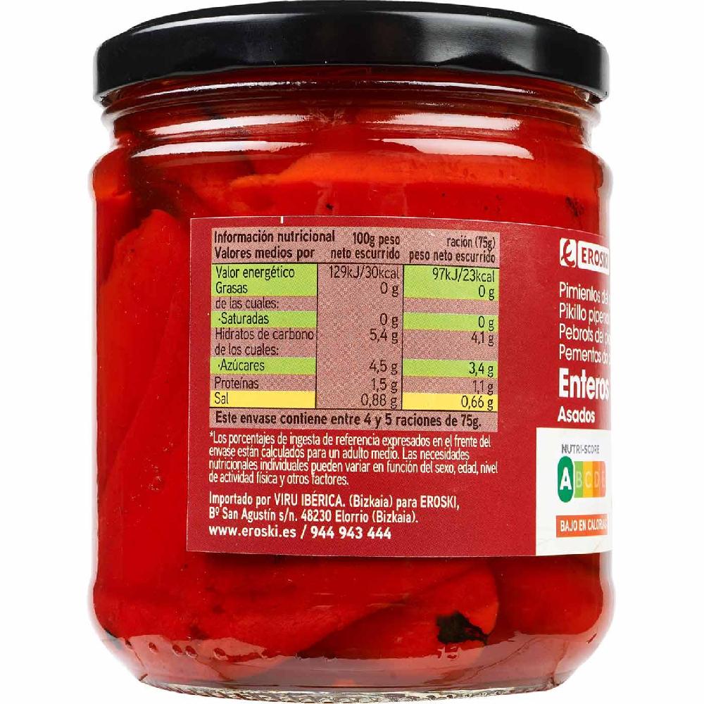 Eroski Pimiento De Piquillo Entero EROSKI Frasco 350 G