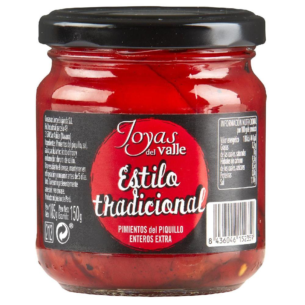 Eroski Pimiento de piquillo tradicional JOYAS DEL VALLE frasco 175 g