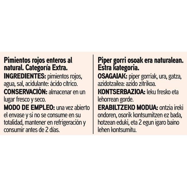 Eroski Pimiento Rojo Entero EROSKI Basic Pack 3x60 G