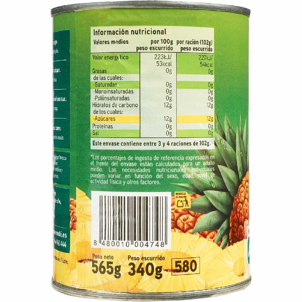 Eroski Piña En Rodajas En Su Jugo EROSKI Lata 340 G