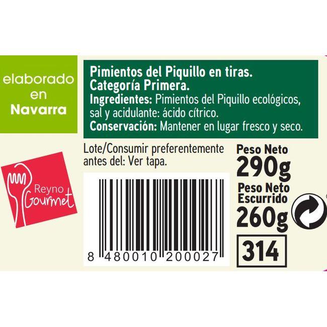 Eroski Piquillo De Piquillo En Tiras EROSKI BIO Frasco 260 G