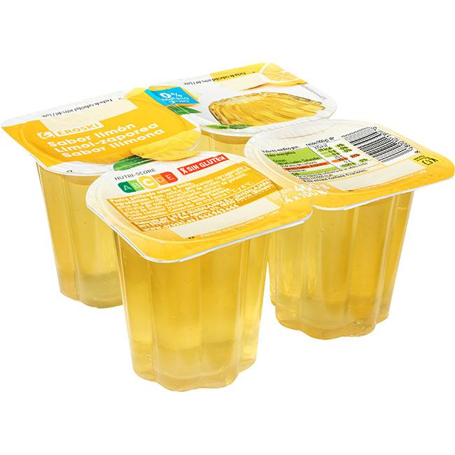 Eroski Postre Gelificado Sabor Limón EROSKI Pack 4x100 G