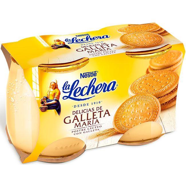 Eroski Postre lácteo de galleta María LA LECHERA pack 2x125 g