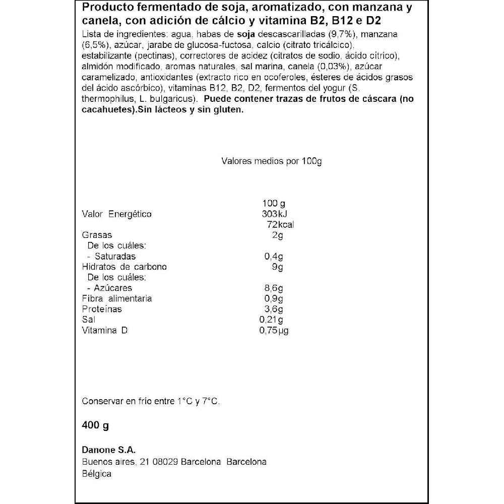 Eroski Postre Vegetal Tarta De Manzana ALPRO Tarrina 400 G