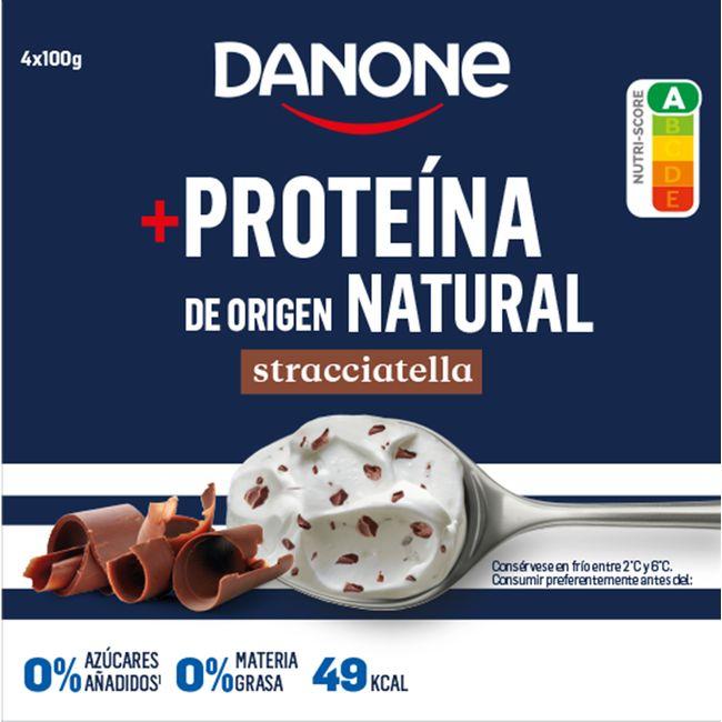 Eroski Proteína De Origen Natura Stracciatella DANONE Pack 4x105 G