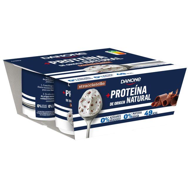 Eroski Proteína de origen natura stracciatella DANONE pack 4x105 g
