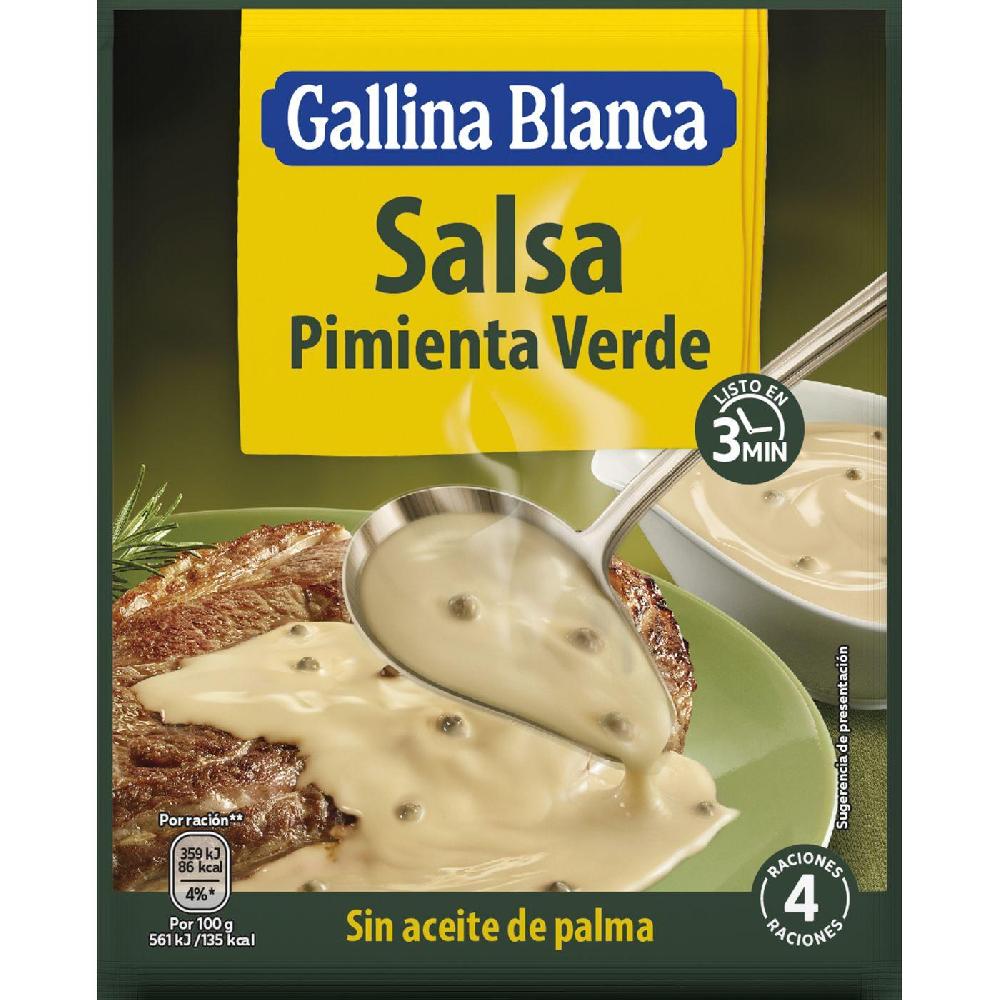 Eroski Salsa de pimienta verde GALLINA BLANCA sobre 50 g