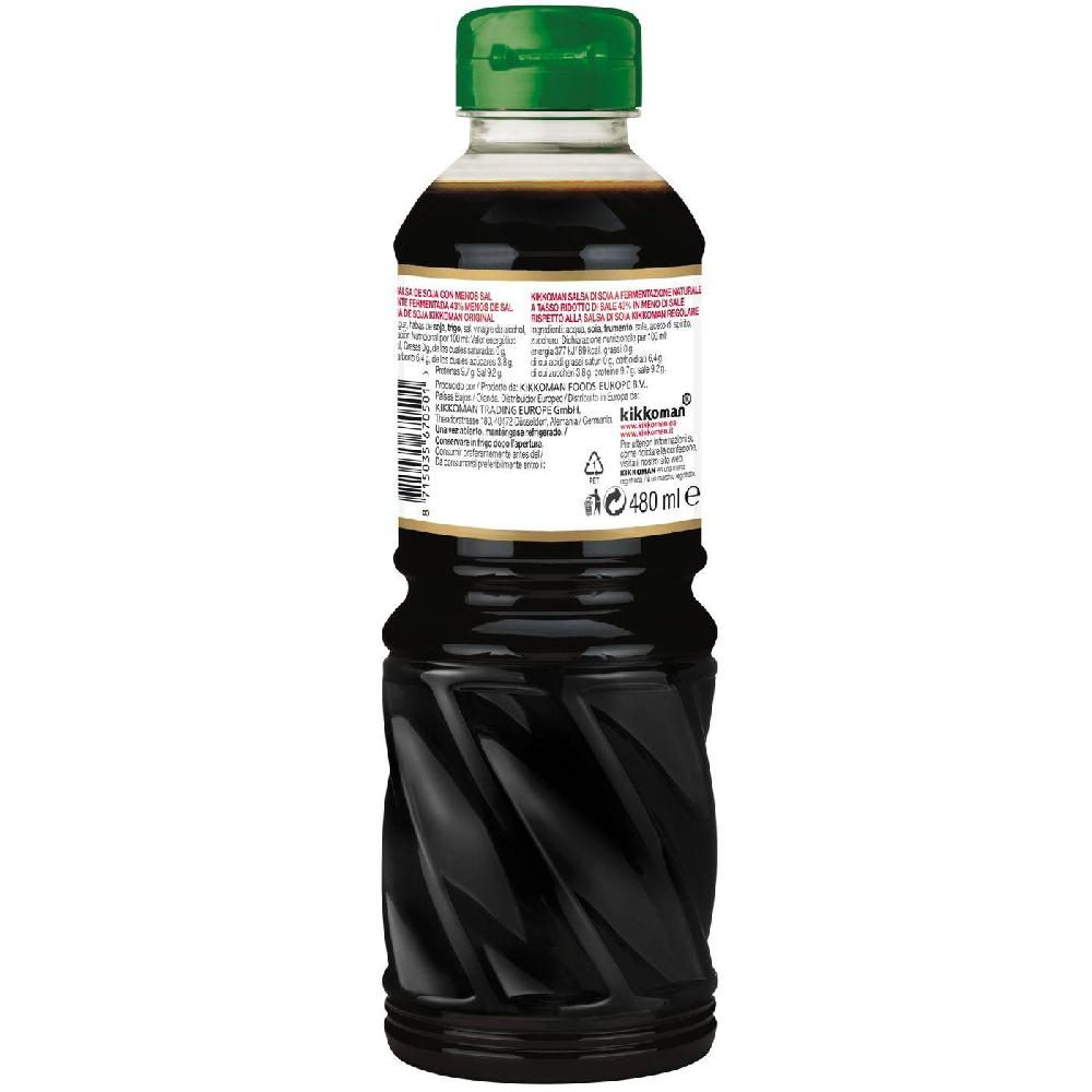 Eroski Salsa De Soja Menos Sal KIKKOMAN Botella 480 Ml