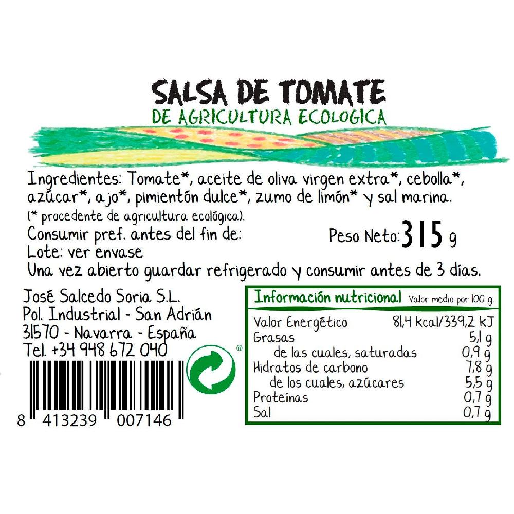 Eroski Salsa De Tomate Frito Ecológico AUZOLAN Frasco 315 G