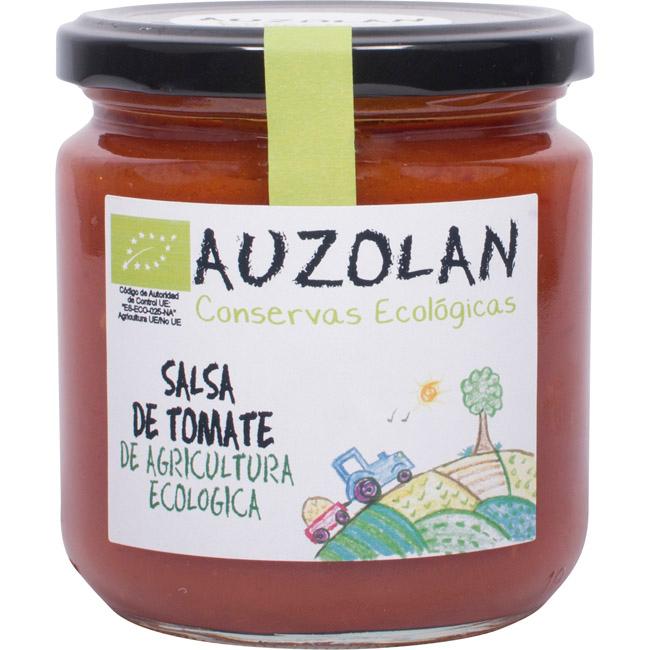 Eroski Salsa de tomate frito ecológico AUZOLAN frasco 315 g